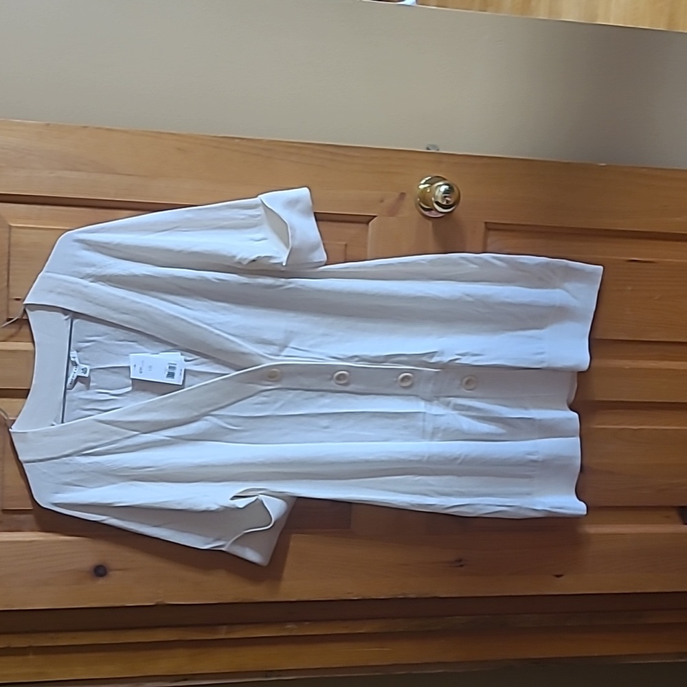 NWT Banana Republic long off white cardigan size Large
